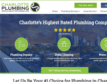 Tablet Screenshot of charlotteplumbing.com